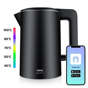 Niceboy ION SmartKettle Onyx rýchlovarná kanvica, čierna smart-kettle-b
