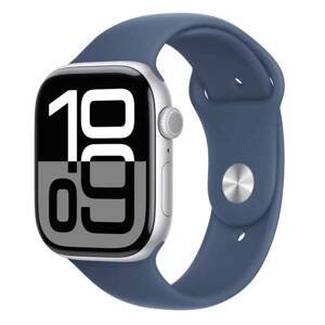 Apple Watch Series 10 GPS 42mm Silver Aluminium Case with Denim Sport Band - ML MWWC3QCA