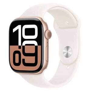 Apple Watch Series 10 GPS 46mm Rose Gold Aluminium Case with Light Blush Sport Band - SM MWWT3QCA