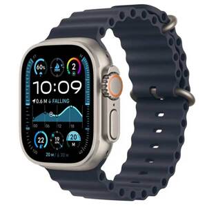 Apple Watch Ultra 2 GPS + Cellular 49mm Natural Titanium Case with Navy Ocean Band MX4D3CSA