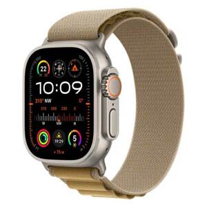 Apple Watch Ultra 2 GPS + Cellular 49mm Natural Titanium Case with Tan Alpine Loop - Small MX4E3CSA