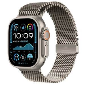 Apple Watch Ultra 2 GPS + Cellular 49mm Natural Titanium Case with Natural Titanium Milanese Loop - S MX4M3CSA