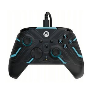PDP Wired Controller for Xbox Series, Xbox one, PC,  Rematch Glow, black 049-023-TTST