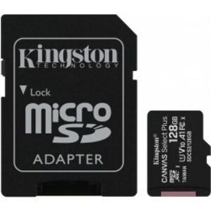 Kingston 128GB microSDXC Canvas Select Plus 100R A1 C10 Card + adaptér SDCS2128GB