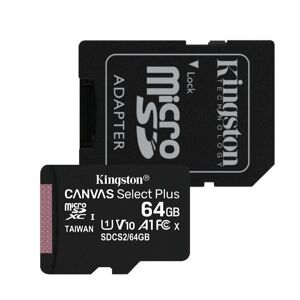 Kingston 64GB microSDXC Canvas Select Plus 100R A1 C10 Card + adaptér SDCS264GB