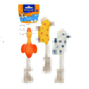 VITAKRAFT HRACKA FARMTRIO LATEX S LANEM, CCA 6X21 CM, 2359674