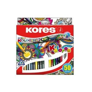 KORES FAREBNE CERUZKY MANDALAS TROJHRANNE 50 KS