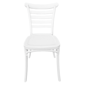 KONDELA Stohovateľná stolička, biela, SAVITO