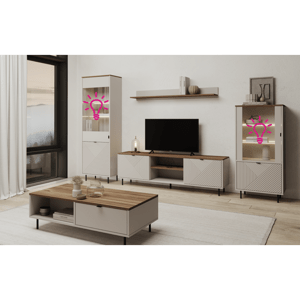 KONDELA LED osvetlenie, 2-klipové, biela, EYCO