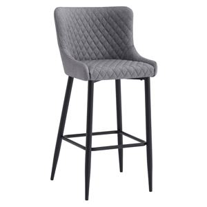 KONDELA CEZARIA BAROVA STOLICKA, SIVA/CIERNA