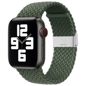 BStrap Nylon Braided remienok na Apple Watch 42/44/45/49mm, green
