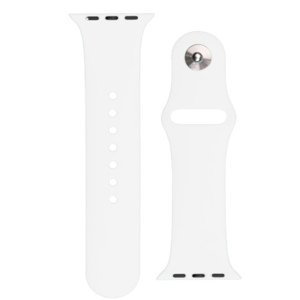 BStrap Silicone remienok na Apple Watch 38/40/41mm, white