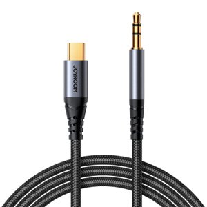 Joyroom SY-A07 Audio kábel 3.5 mm jack - USB-C 1.2m, čierny