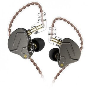 KZ ZSN PRO hybridné HiFi slúchadlá do uší, sivé
