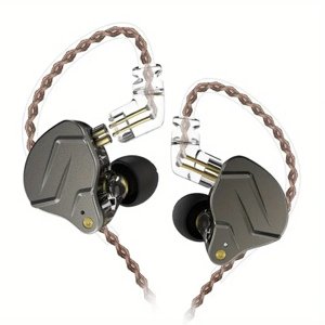 KZ ZSN PRO hybridné HiFi slúchadlá do uší, sivé