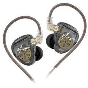 KZ Merga OFC dynamické HiFi slúchadlá do uší, čierne