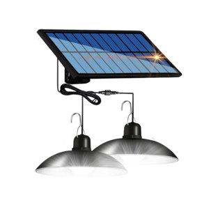 MG Double Lamps solárna lampa 1200mAh, čierna