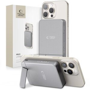 Tech-Protect PB15 LifeMag MagSafe Power Bank 10000mAh, šedé