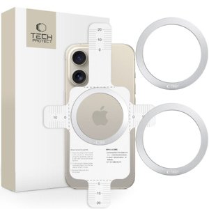 Tech-Protect Magmat Ring magnetický krúžok pre MagSafe 2ks, strieborný